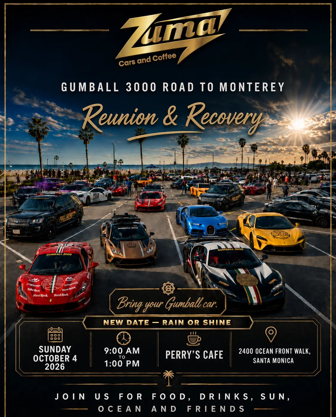 Zuma Cars and Coffee October 4, 2026 event poster